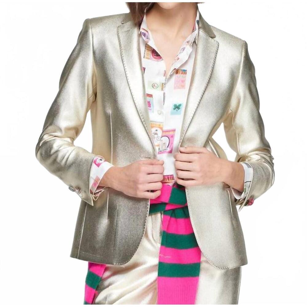 Vilagallo Metallic Gold Blazer